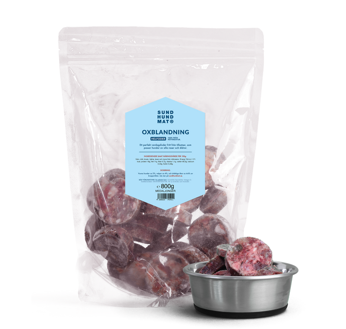 Oxblandning medaljonger, 800g