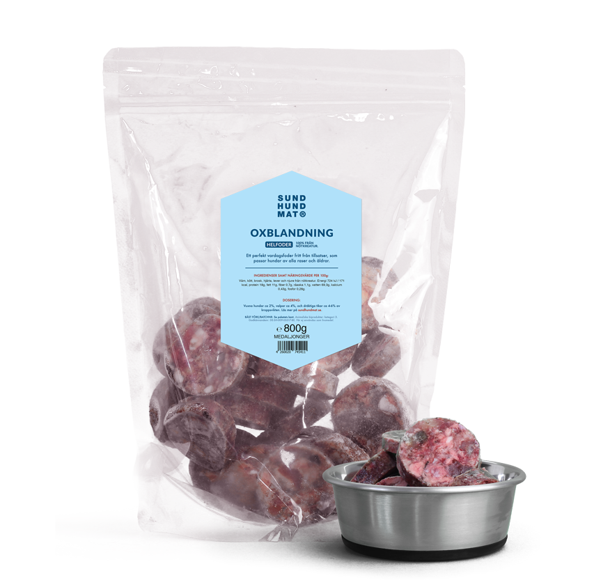 Oxblandning medaljonger, 800g